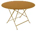 BISTRO Table ronde pliante en métal de FERMOB - Diamètre: 117 cm, TABLE, BISTRO, RONDE, 0237