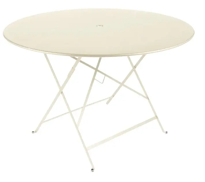 BISTRO Table ronde pliante en métal de FERMOB - Diamètre: 117 cm, TABLE, BISTRO, RONDE, 0237