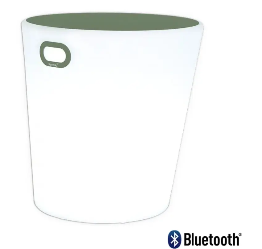 Tabouret lumineux Fermob Inouï H44 cm – siège 3-en-1 LED Bluetooth pour jardin et terrasse