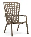 Fauteuil de jardin Nardi Folio Tabacco – fauteuil relax inclinable en résine pour terrasse et extérieur