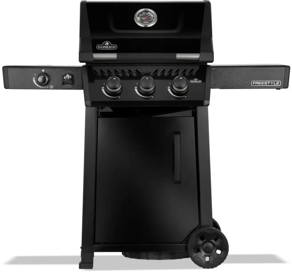 [NAPOLEON-F365DSBPK-1-NL] Barbecue au gaz noir FREESTYLE 365 de Napoleon Grill avec réchaud latéral