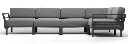 Maximo 5 - salon de jardin Nardi outdoor BASALTO - LAVA Sunbrella 