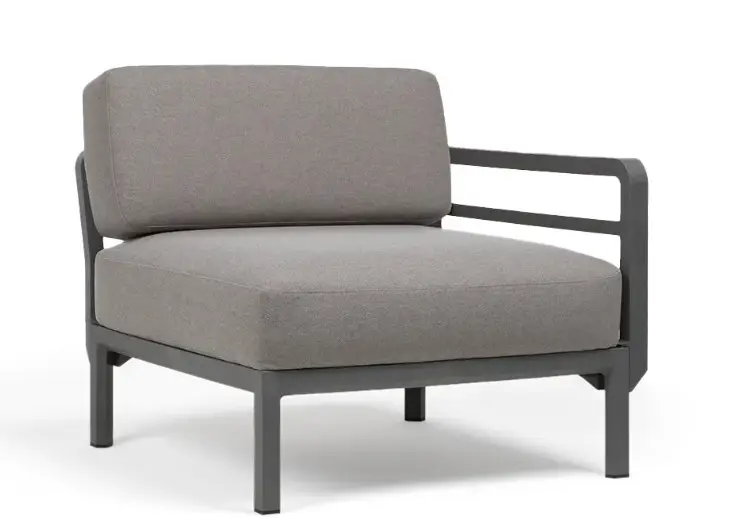 Maximo - Elemento terminale (droit ou gauche) de Nardi outdoor BASALTO - LAVA Sunbrella  