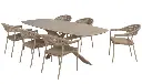 Ensemble PRADO et 6 chaises SIENNA latté - TASTE, de 4 seasons outdoor