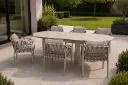 Ensemble de jardin DENIA - PIACENZA en aluminium couleur "latté"  Taste by 4 seasons outdoor   