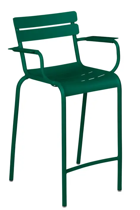 [FERMOB BRIDGE HAUT VERT CEDRE] Chaise de bar Bridge haut Luxembourg Fermob VERT CEDRE