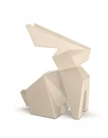 Lapin de terrasse ORIGAMI - KOUSAGI de Vondom - Petit format H.60 cm - Couleur: Ecru