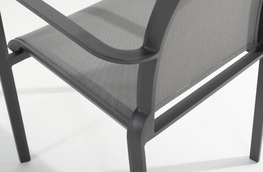 Chaise de Jardin Melbourne Anthracite en Aluminium & Textilène – Design Élégant de 4 seasons outdoor