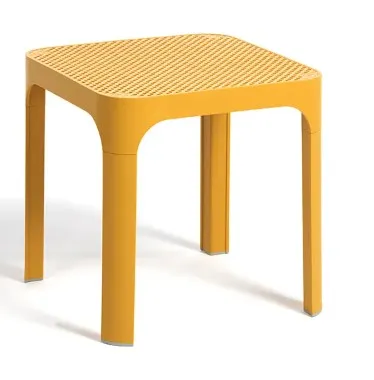 Table d’appoint jardin Nardi Net Table 40 – petite table extérieure résistante Belgique - couleur senape
