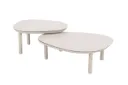 Monroe set de 2 tables basses couleur "Lin" 65x32 et 80x72 par TASTE de 4 seasons outdoor