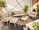 Monroe set de 2 tables basses couleur "Lin" 65x32 et 80x72 par TASTE de 4 seasons outdoor