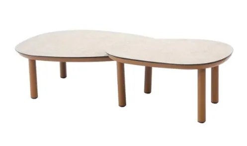 [4SO-91971] Monroe set de 2 tables basses couleur "Ambre" 65x32 et 80x72 par TASTE de 4 seasons outdoor