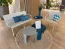 Ensemble salon de jardin Cadiz gris argile de FERMOB -  GRIS ARGILE