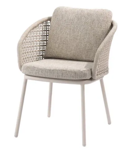 Chaise de jardin WAVE avec coussins- Couleur: Lin de taste by 4 seasons outdoor