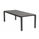 Table de jardin GOA 280 x 95 cm – Aluminium anthracite & plateau HPL gris foncé – 4 Seasons Outdoor
