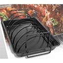 Support à Côtes et Rôtis Napoleon 56011 – Grille Multifonction Réversible pour BBQ, Cuisson des Travers, Ribs et Rôtis