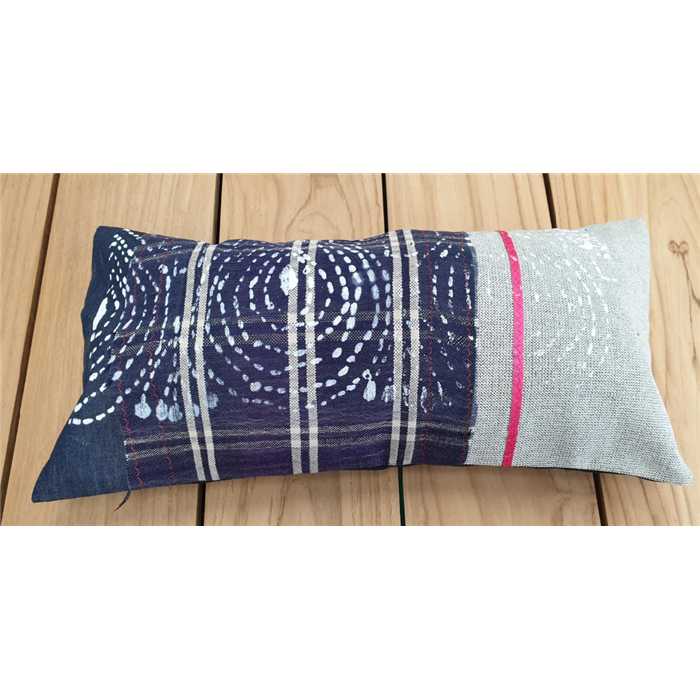 Housse coussin "patchwork" mini - modèle unique 2- 23 x 47 - SISSIMOROCCO, SISSIMOROCCO, COUSSIN