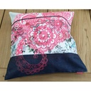 Housse coussin "patchwork" carré - modèle unique 2- 43 x 43 - SISSIMOROCCO, SISSIMOROCCO, COUSSIN