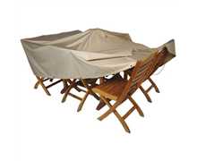 Housse de protection pour ensemble fauteuil rond STERN 454944 180x90 cm | Housse salon de jardin imperméable grise