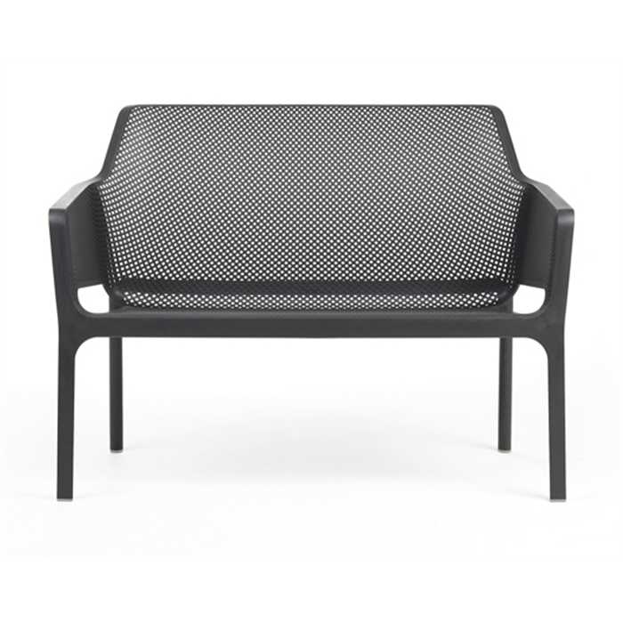 Banc en résine de couleur anthracite NET - Nardi