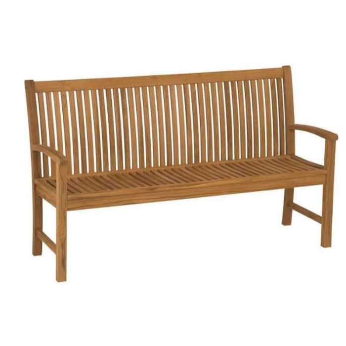 Banc de jardin STERN Malaga 4 places en teck 179 cm – banc extérieur robuste et design pour terrasse et jardin