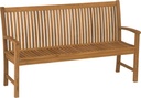 Banc de jardin STERN Malaga 3 places en teck 159 cm – banc extérieur robuste et élégant pour terrasse et jardin