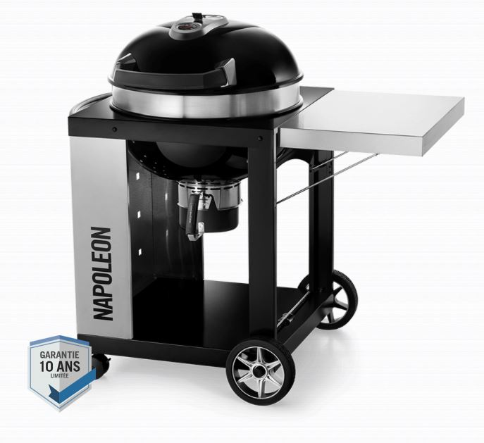 Barbecue charbon de bois avec chariot - diamètre 57 cm -  PRO22K-cart - NAPOLEON