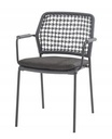Chaise de jardin BARISTA bleue – Aluminium, corde et coussin – Taste by 4 Seasons Outdoor