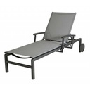 Transat Regina aluminium anthracite – Chaise longue réglable | 4 Seasons Outdoor