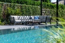 Salon de jardin - structure en aluminium anthracite - METEORO - 4 seasons