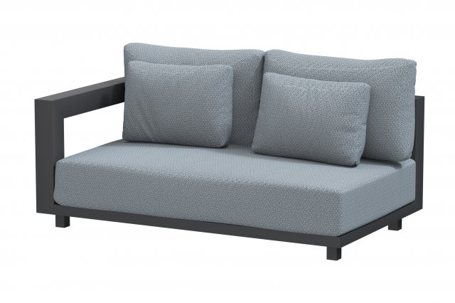 Siège 2.5 places - accoudoir à droite - structure en aluminium anthracite METROPOLITAN - 4 seasons, 8720087006680, 19754, METROPOLITAN