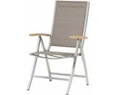 Fauteuil de jardin  multi-positions - structure en inox - textilène moka H108 59x45 NEXXT - 4 Seasons