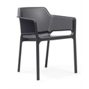 Chaise de jardin en résine de couleur anthracite NET - NARDI