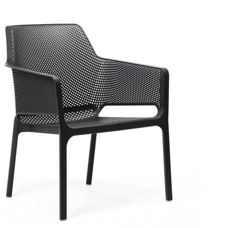 [NARDI-40327.02.000] Chaise de jardin en résine de couleur anthracite NET RELAX - NARDI