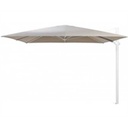 Parasol toile en "Solefin" couleur "charcoal" - 300x300 cm - mat structure blanche SIESTA - 4 SEASONS, 8718144538908, 08561