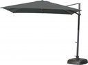 Parasol - toile en &quot;solefin&quot; couleur &quot;charcoal&quot; - 300x300 cm - mat en aluminium anthracite - SIESTA - 4 seasons