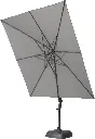 Parasol déporté Siesta 300x300 cm Charcoal – Aluminium & Solefin | 4 Seasons Outdoor