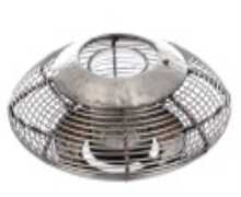 Photophore Orient Ovni J-Line en métal gris 18x18x75 cm – Bougeoir design oriental pour décoration élégante
