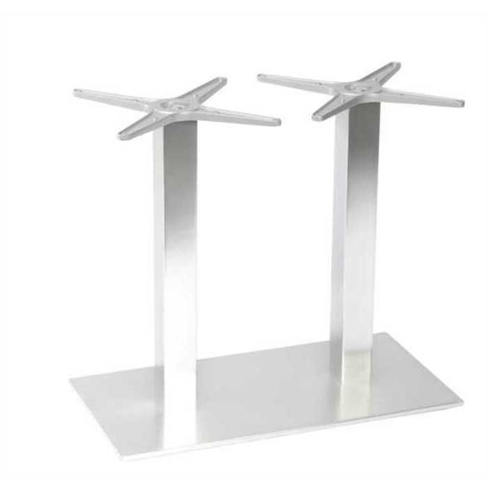 Pied de table en aluminium effet inox 130x80 cm - MAILAND 2 - STERN
