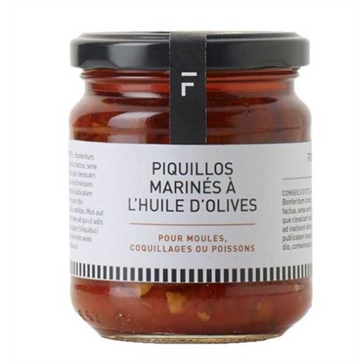 Piquillos marinés à l'huile d'olives - 130g - Forge Adour