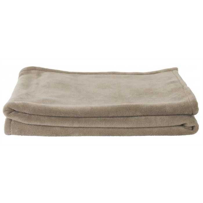 Plaid Athezza Carla crème 130x160 cm – plaid doux décoratif pour canapé ambiance cosy et élégante