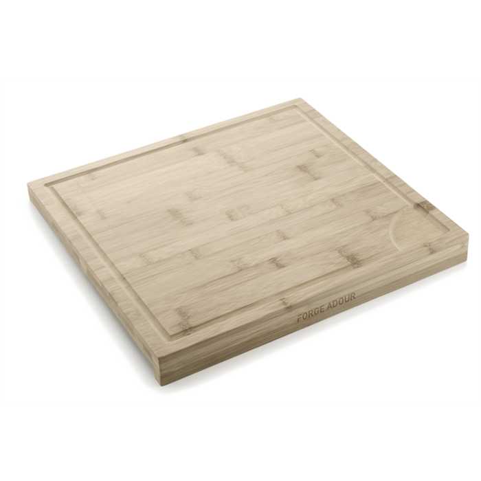 Planche à Découper Forge Adour en Bambou avec Arrêt – Planche de Préparation Robuste pour Plancha, Barbecue et Cuisine Extérieure