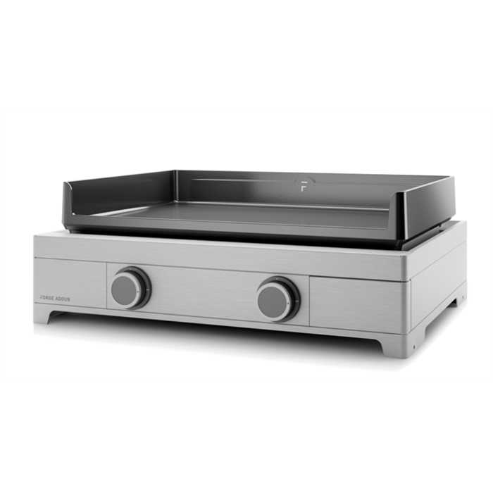 [FA - MODERN G 60 I] Plancha au gaz Forge Adour Modern G 60 I – Plancha en inox 60 cm avec une plaque en fonte émaillée