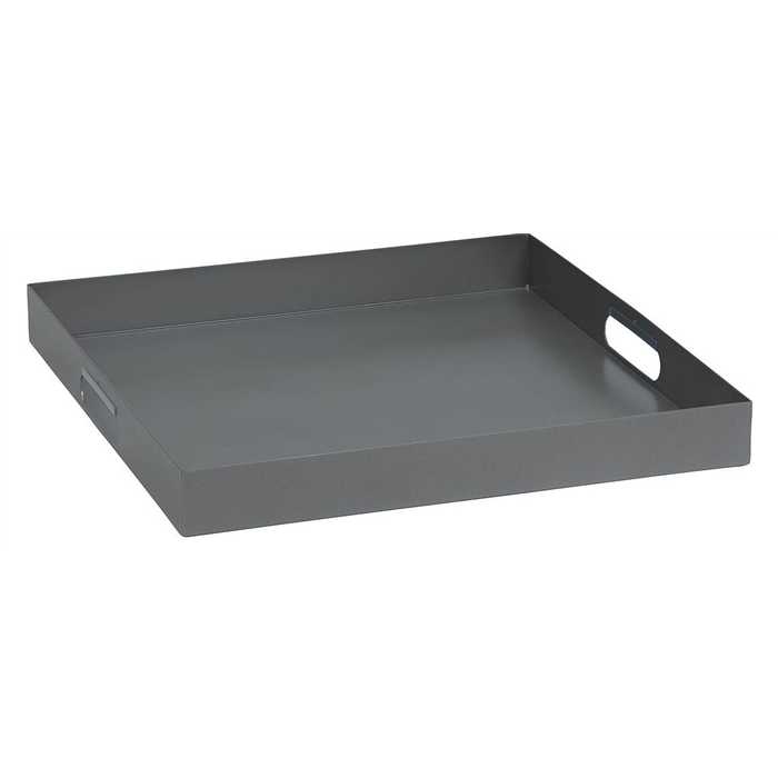 Plateau en aluminium couleur &quot;graphite&quot; 60x60x7 cm - 4SEASONS