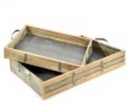 Plateau grand- anse bois naturel 57x36x9 - J-LINE