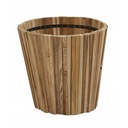 Pot de terrasse Miguel Small en teck Ø58 x H50 cm – Bac à plantes extérieur haut de gamme 4 Seasons Outdoor