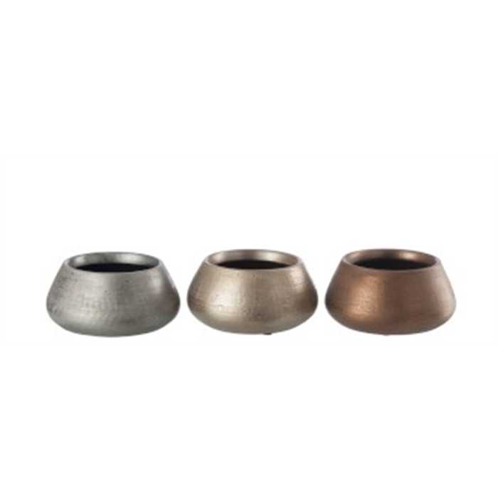 Lot de 3 pots décoratifs J-Line Small – Pots design en résine pour rangement et décoration intérieure