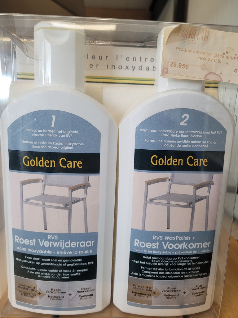 Produits de nettoyage pour inox 2x0.5l - 4 Seasons, 8714947005470, 67005, NETTOYANT