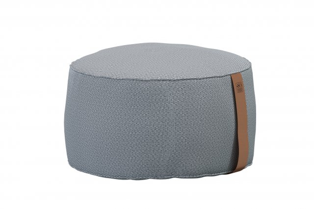 Pouf de jardin 4 Seasons Outdoor Puff Big Gris Clair 72x38 cm – repose-pieds et assise extérieure confortable