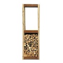 Étagère à bois design en acier Corten QUOCO Cremagliera – 2 niveaux robustes et élégants
